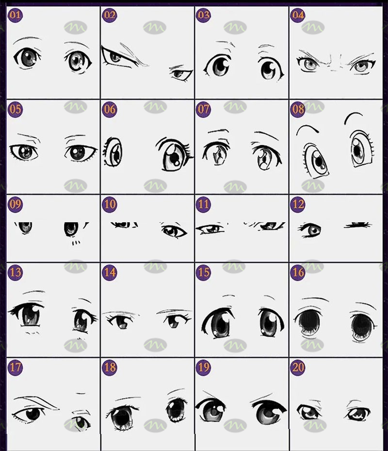 Manga Eyes Procreate Brush Stamps 1361691