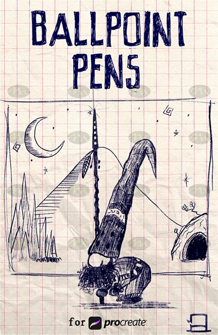 free ballpoint pen brush procreate