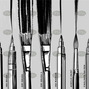 Free Fine Liner Brushes for Procreate (22 brushes)