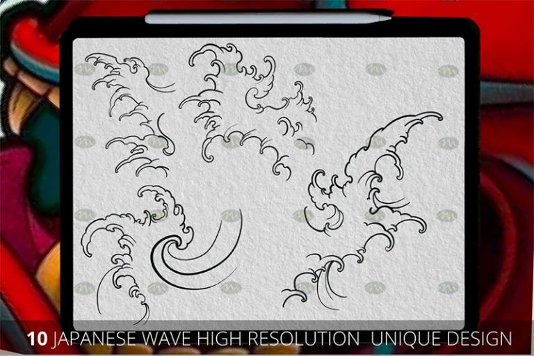 Free download Traditional Japanese tattoo pattern Procreate brush ...