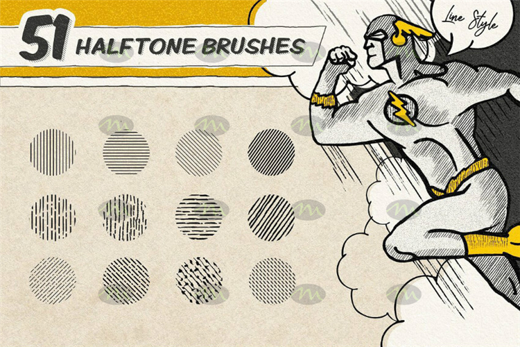 Free download 51 cartoon retro texture dot comic procreate brushes download  - Procreate brushes