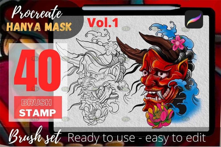 Free download Traditional Japanese tattoo pattern Procreate brush ...