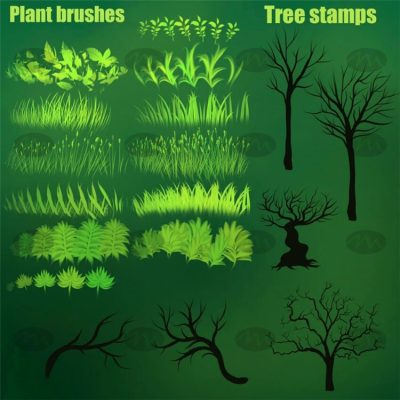 leaf brushes procreate free
