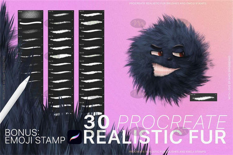 30 Anime Hair Stampsprocreate Stampsanime Hairstyles 