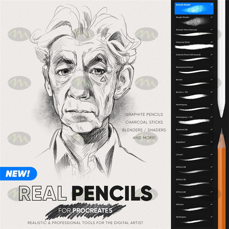 17 Free Pencil Brushes - Free Brushes for Procreate