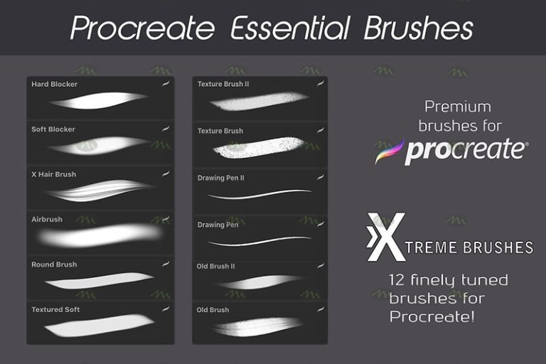 Free download 12 sets of advanced thick coating CG painting Procreate