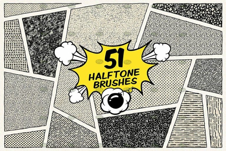 Free download Retro Comic Halftone Texture Procreate Brushes ...