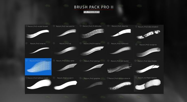 Free download 82 oil painting Procreate brushes - Procreate brushes