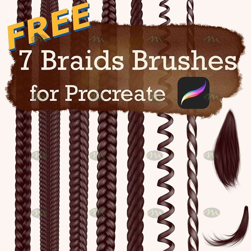 procreate braid hair brushes free download