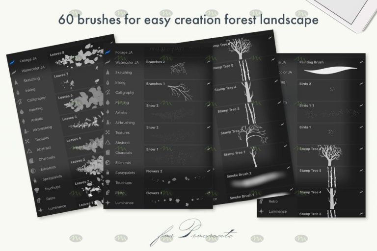 Free download Botanical Landscape Illustration Procreate Brushes ...