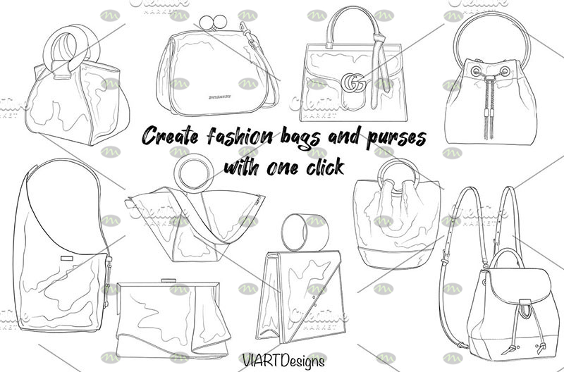 Premium Vector | Beach bags set icons isolated hand drawn doodle sketch  vector illustration