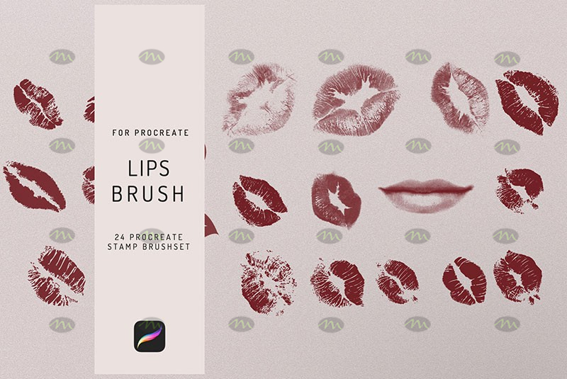 free procreate brushes lips