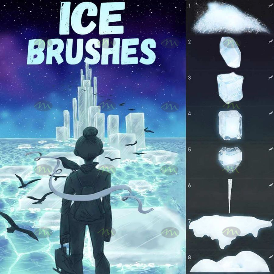 free snow brushes for procreate