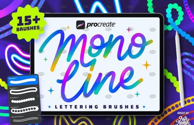 Free Download Neon Effect Art Text Procreate Brushes Procreate Brushes