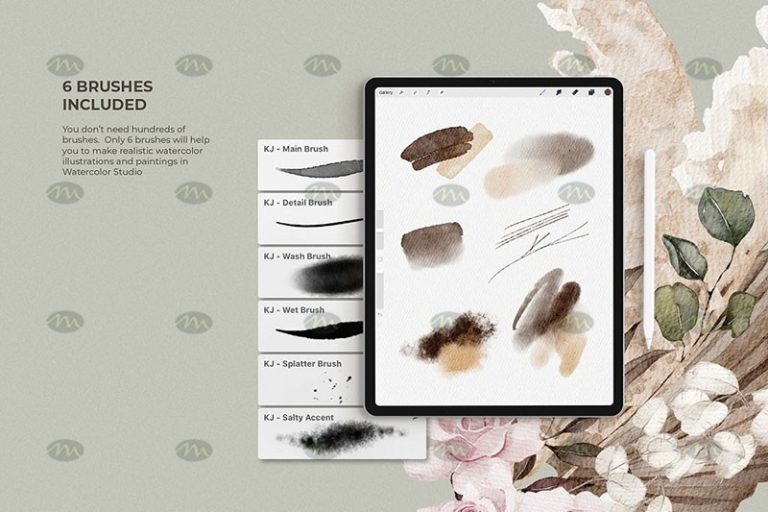 Free download Realistic watercolor painting Procreate brushes ...