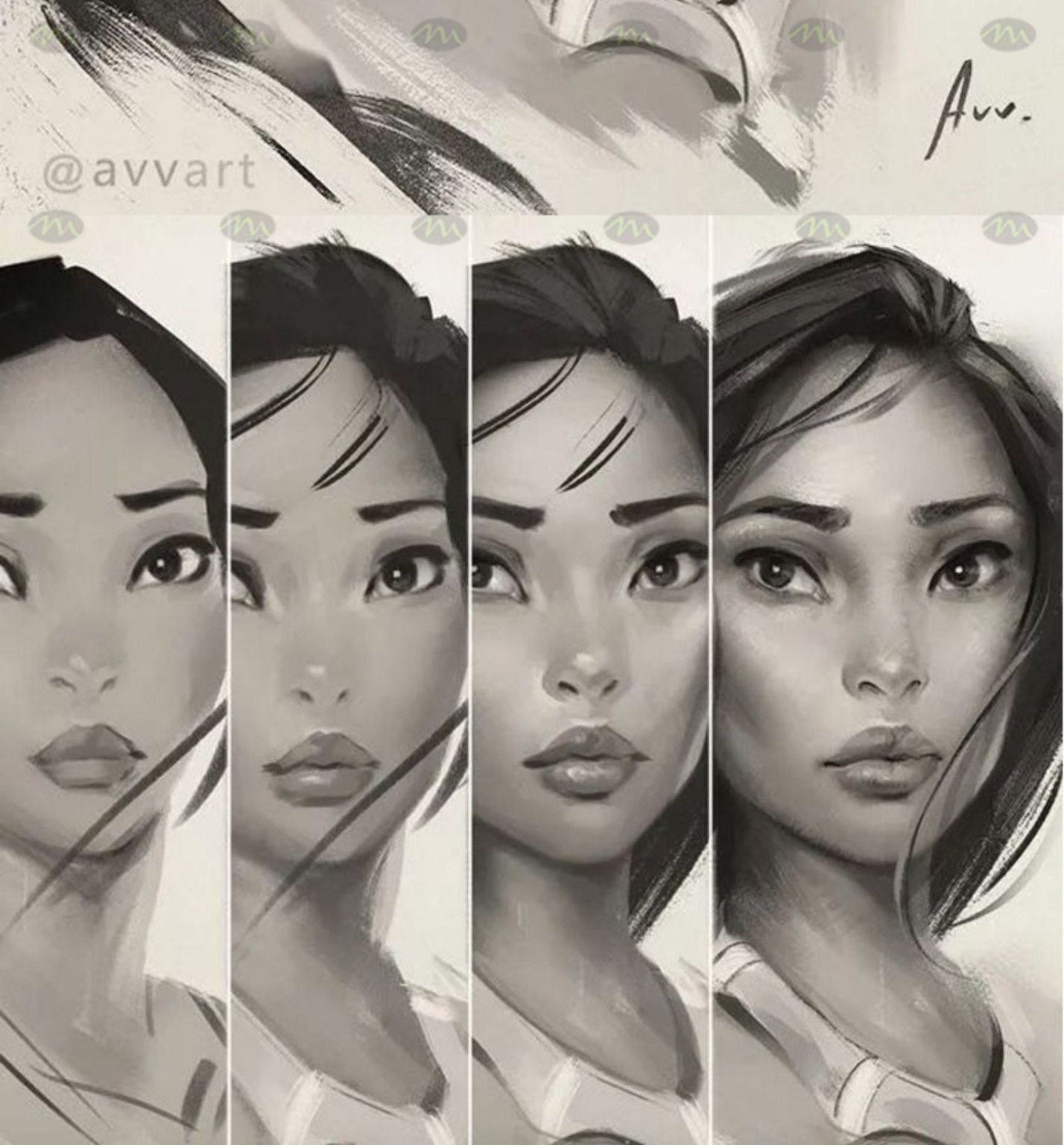 Free download 27 Portrait Illustration Thick Paint Procreate Brushes