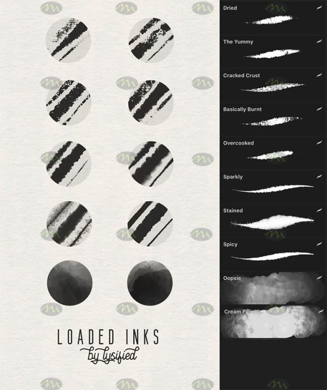 Free download Procreate special ink effect brushes - Procreate brushes