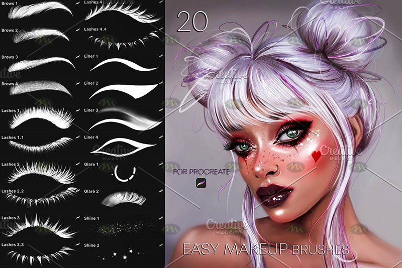 free procreate brushes makeup