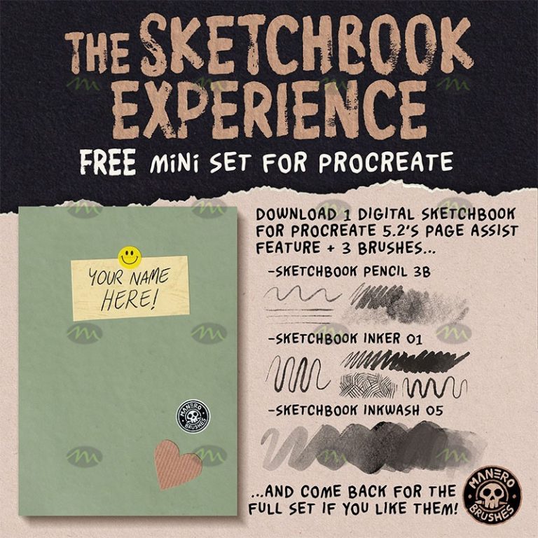 Free download 4 Procreate sketch brushes Procreate brushes
