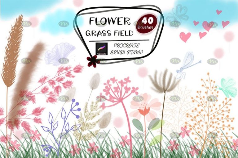 Free download Procreate Flower Doodle Stamp Brushes - Procreate brushes