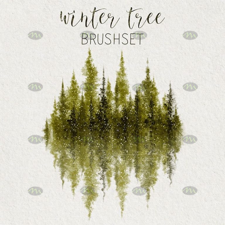 free pine tree procreate brushes