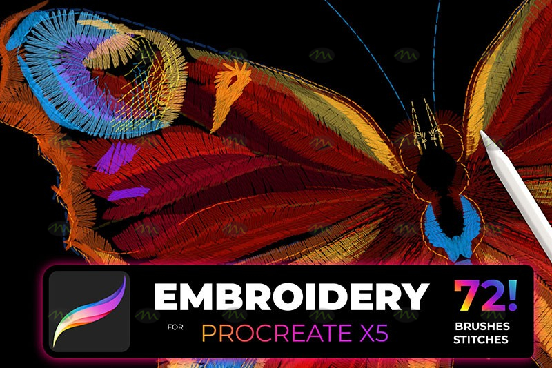 procreate embroidery brushes free