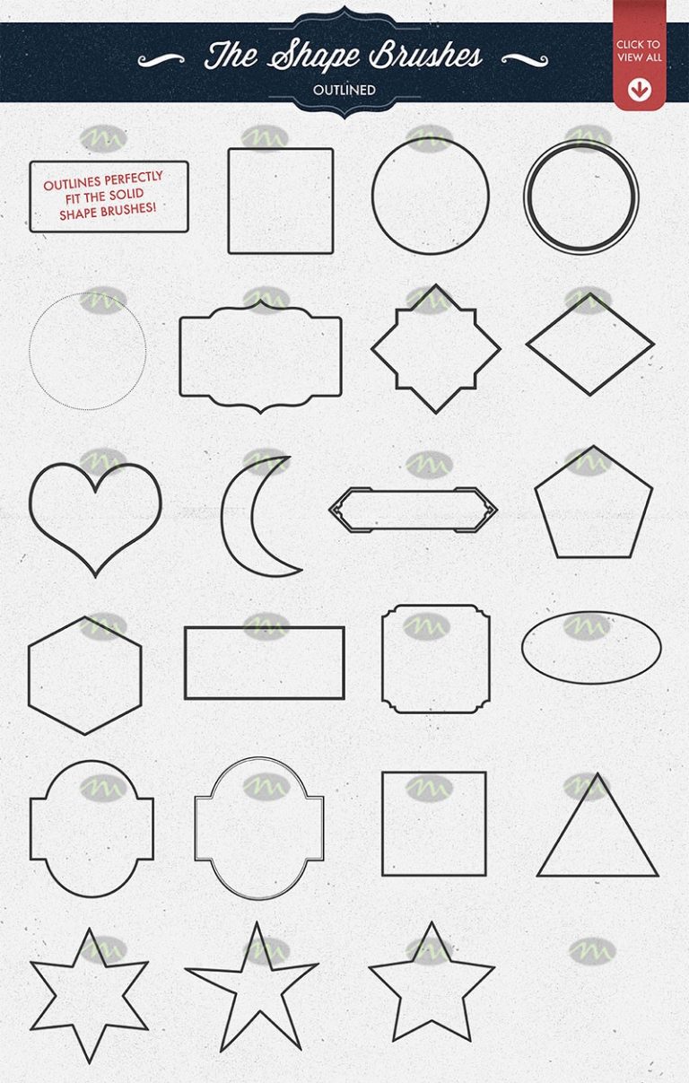 Free download Vintage frames and borders Procreate brushes Procreate brushes