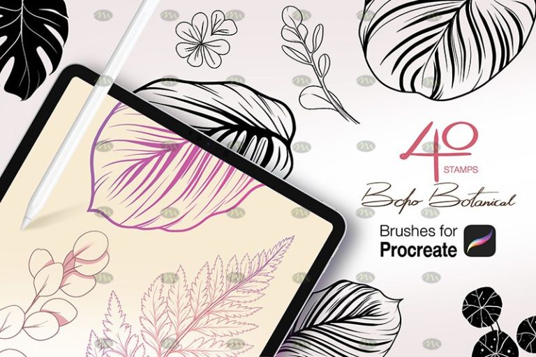 Free download Procreate handdrawn plant brushes Procreate brushes