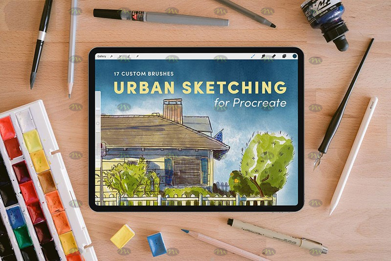 Tutorial of my Sketching Process in Procreate on the iPad Pro - YouTube