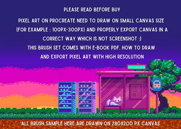 170+ Procreate Pixel Art Brush Set Free download Procreate brushes