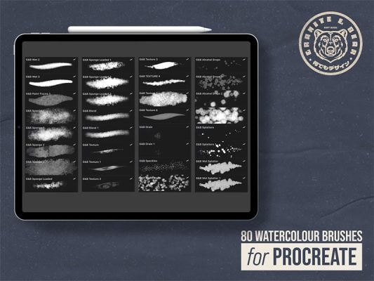 Realistic Watercolour Procreate Brush Free download - Procreate brushes