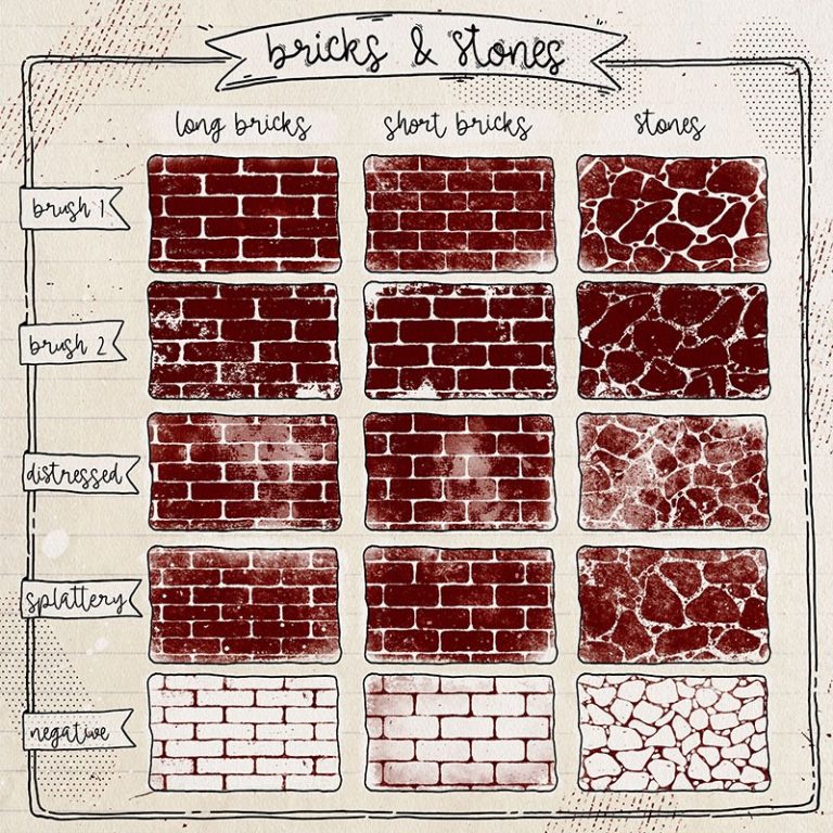 Procreate Brick Wall Pattern Brushes Free download Procreate brushes