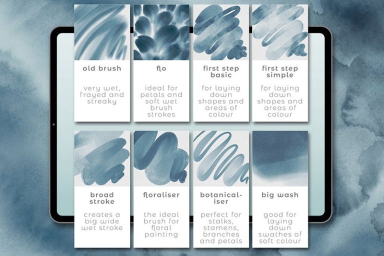 68 Realistic Natural Watercolor Procreate Brushes Free download ...