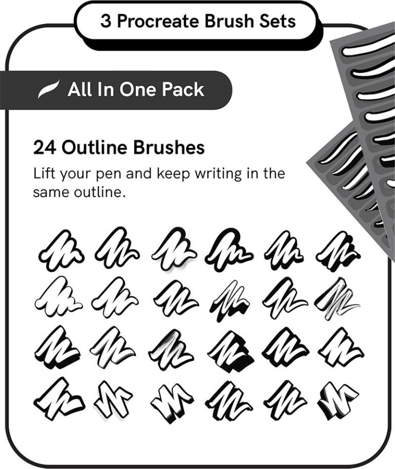 Procreate Creative Contour Line Brush Free download Procreate brushes