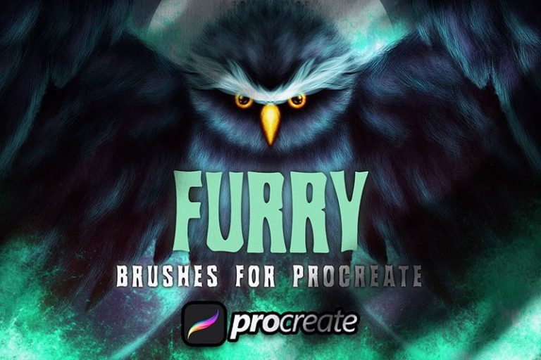 Procreate Animal Fluffy Hair Brush Free download Procreate brushes