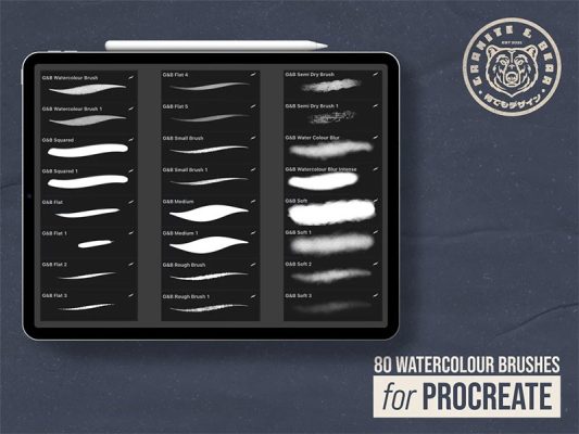Realistic Watercolour Procreate Brush Free download - Procreate brushes