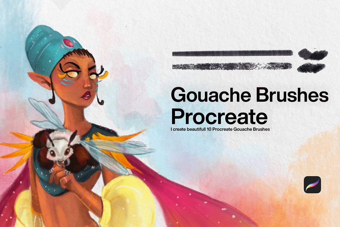 Gouache procreate brushes