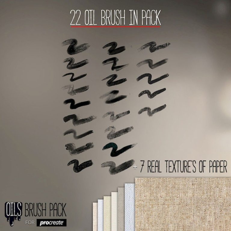 38 Vintage Oil Thick Paint Procreate Brushes Free download - Procreate ...