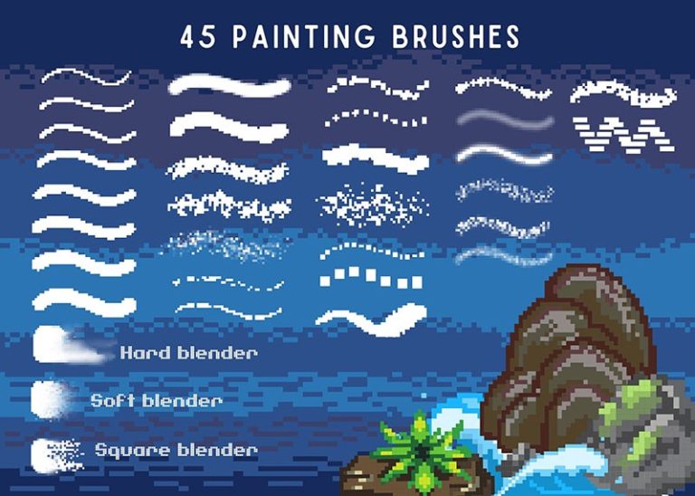 170+ Procreate Pixel Art Brush Set Free download Procreate brushes