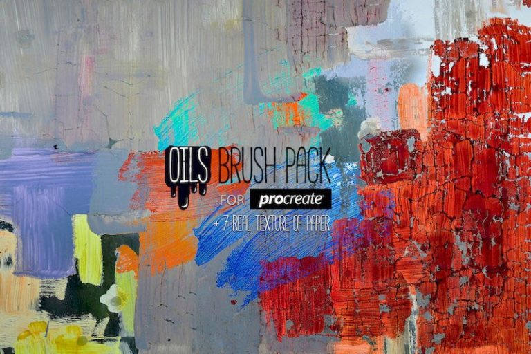 38 Vintage Oil Thick Paint Procreate Brushes Free download Procreate