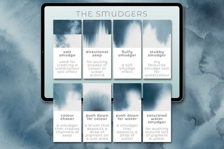 68 Realistic Natural Watercolor Procreate Brushes Free download ...