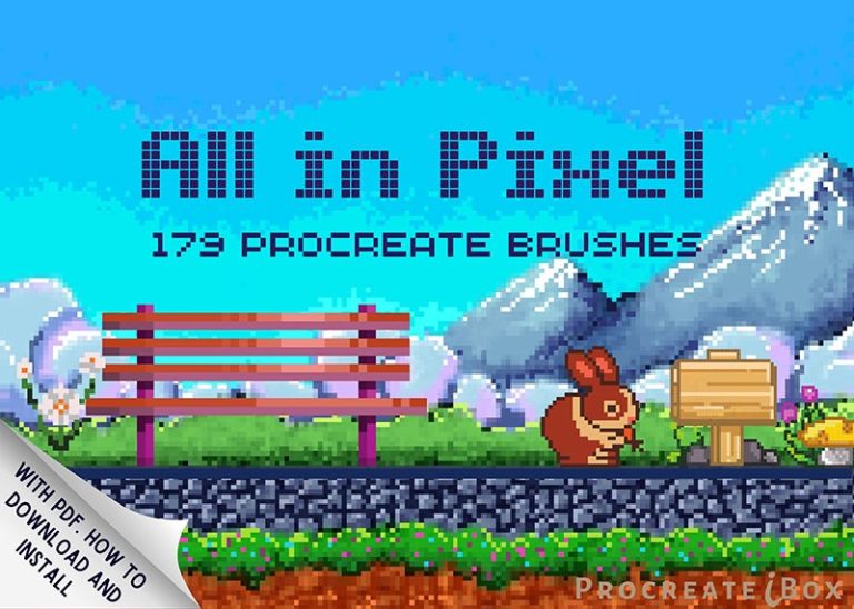 170+ Procreate Pixel Art Brush Set Free download Procreate brushes