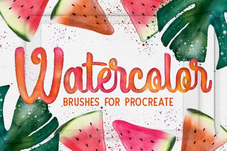 21 Watercolor Effect Procreate Brushes Free download Procreate brushes