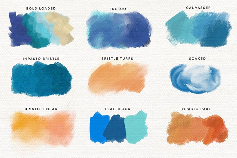 Download 10 illustration oil painting Procreate brushes