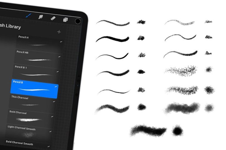 Realistic Pencil Effect Procreate Brushes Free download Procreate brushes