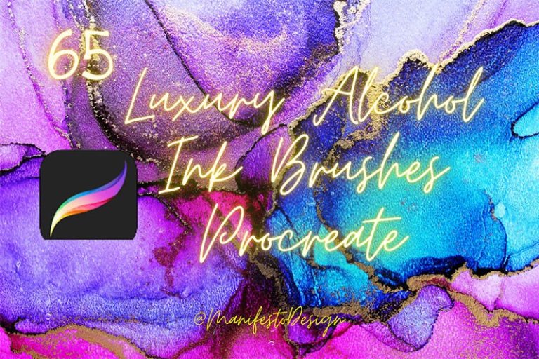 Alcohol Ink Paint Procreate Brushes download Procreate brushes