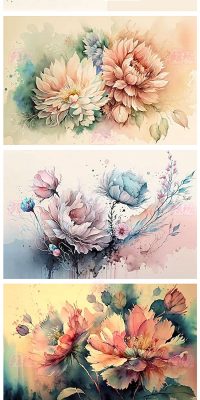 23 Modern Watercolour Floral Watercolour Brushes Procreate Brushes ...