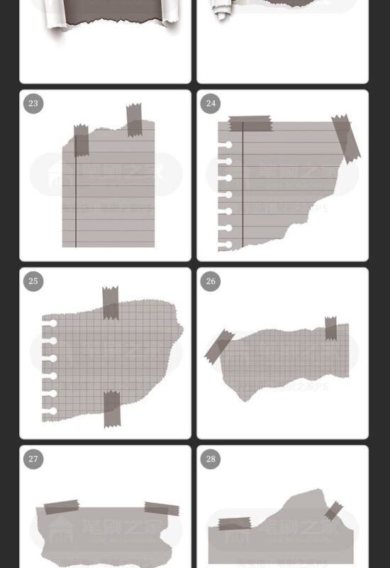 procreate brushes Photoshop brushes paper holes paper tear tearing ...