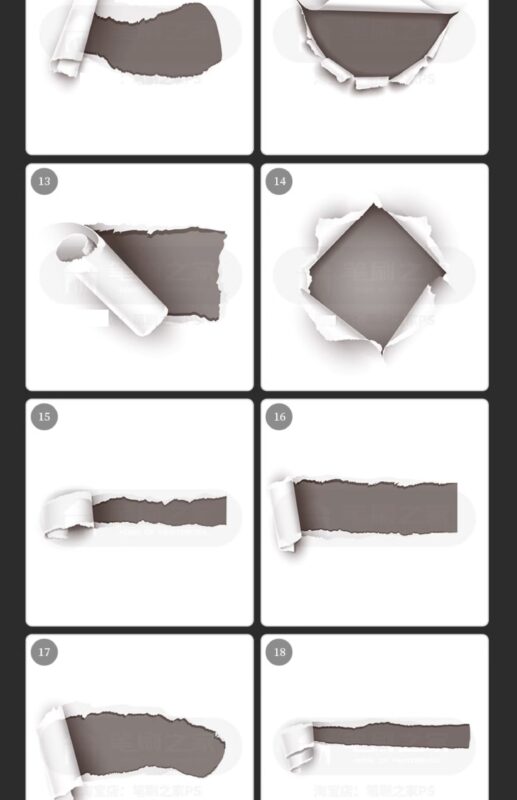 procreate brushes Photoshop brushes paper holes paper tear tearing ...