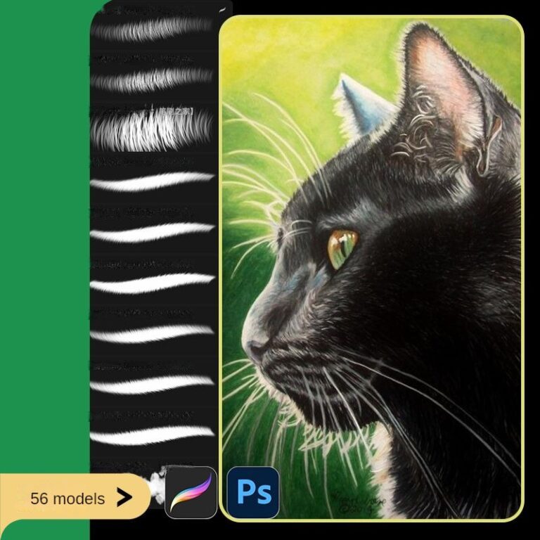 Animal Fluff Brushes procreate Brushes Brushes Hair Fur Hair
